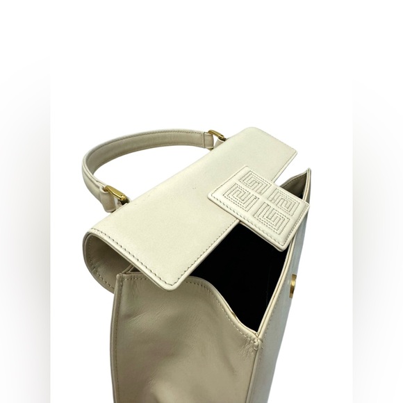 Authentic Givency White Cream Leather Handbag Made in Italy  D.PAT 896710 - Picture 11 of 16